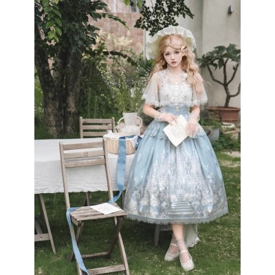 Dreaming Bear Snow Country Dream Top Skirt and Cape Set(Pre-Made/Full Payment Without Shipping)